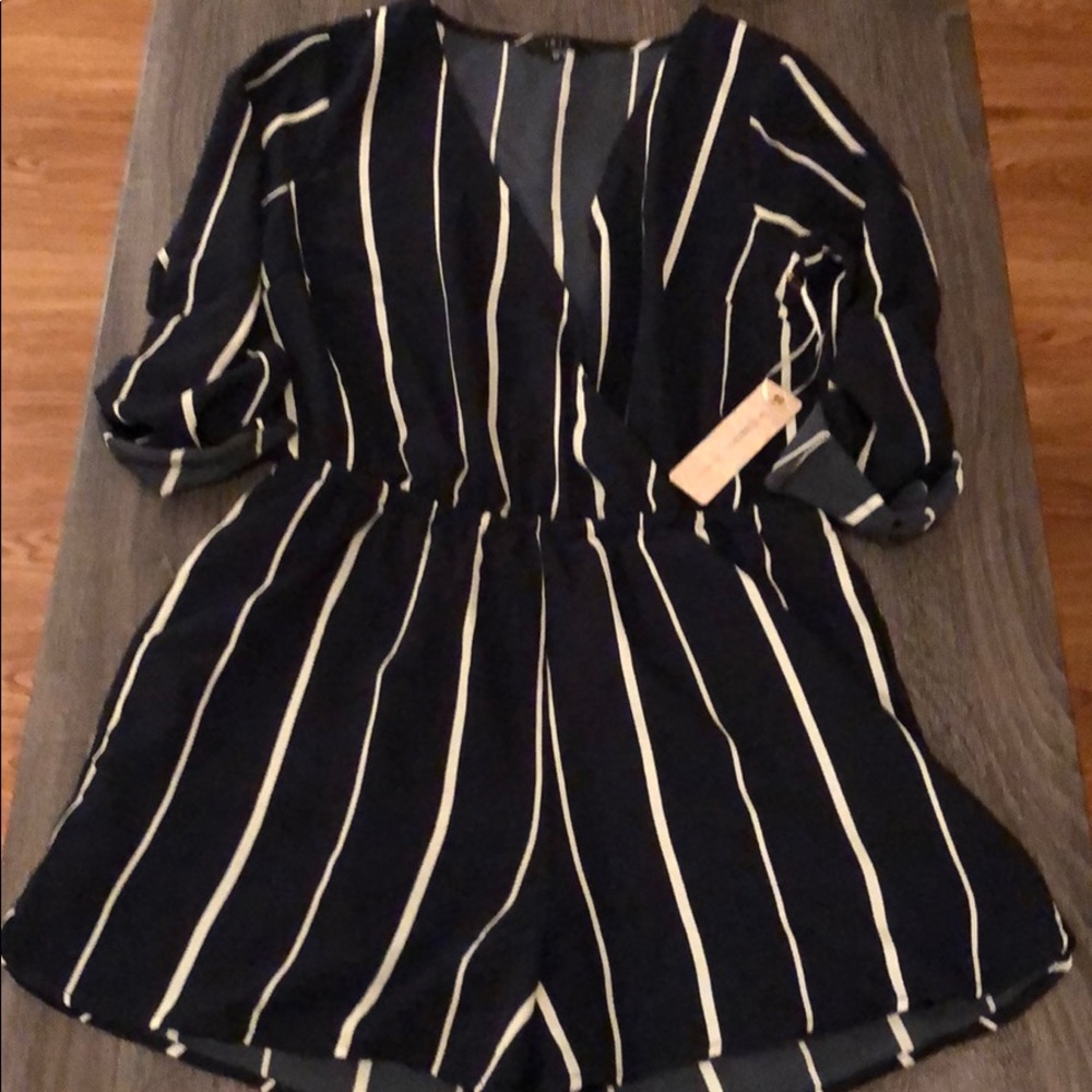 Romper (navy blue/white)